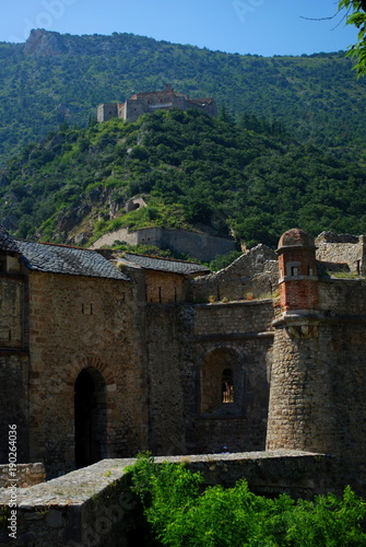 Fort Liberia overlooking the pretty walled town of Villfranche de Conflent in the south of France. This medieval city dates back to the 11th century