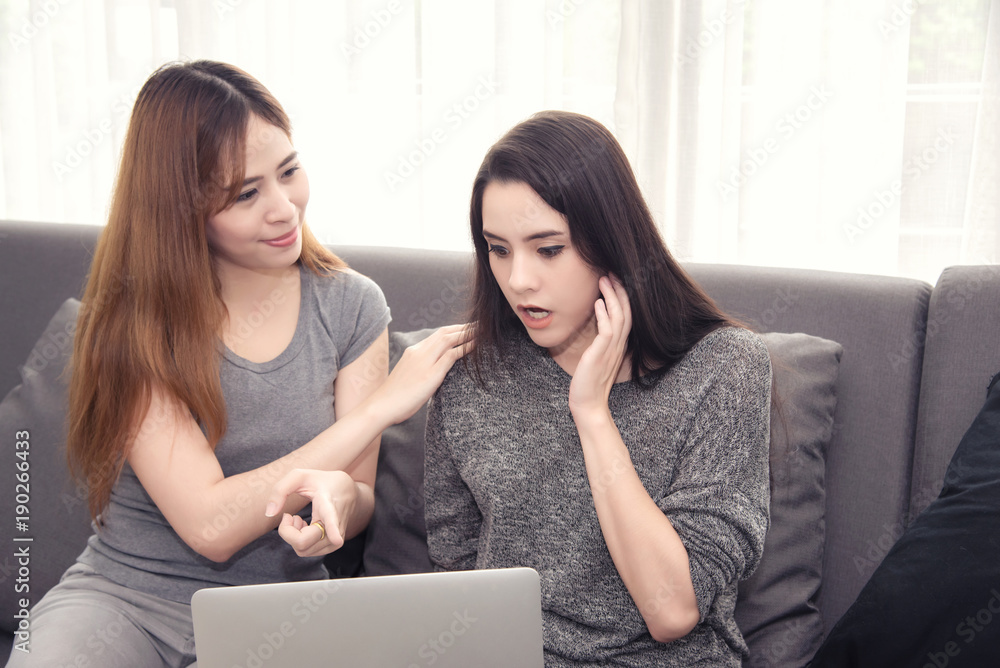 Selective Focus on Woman Shocked and Surprised with Special Discount on Website - Shopping and E-Commerce Concept Selective Focus on Woman Shocked and Surprised with Special Discount on Website - Shopping and E-Commerce Concept