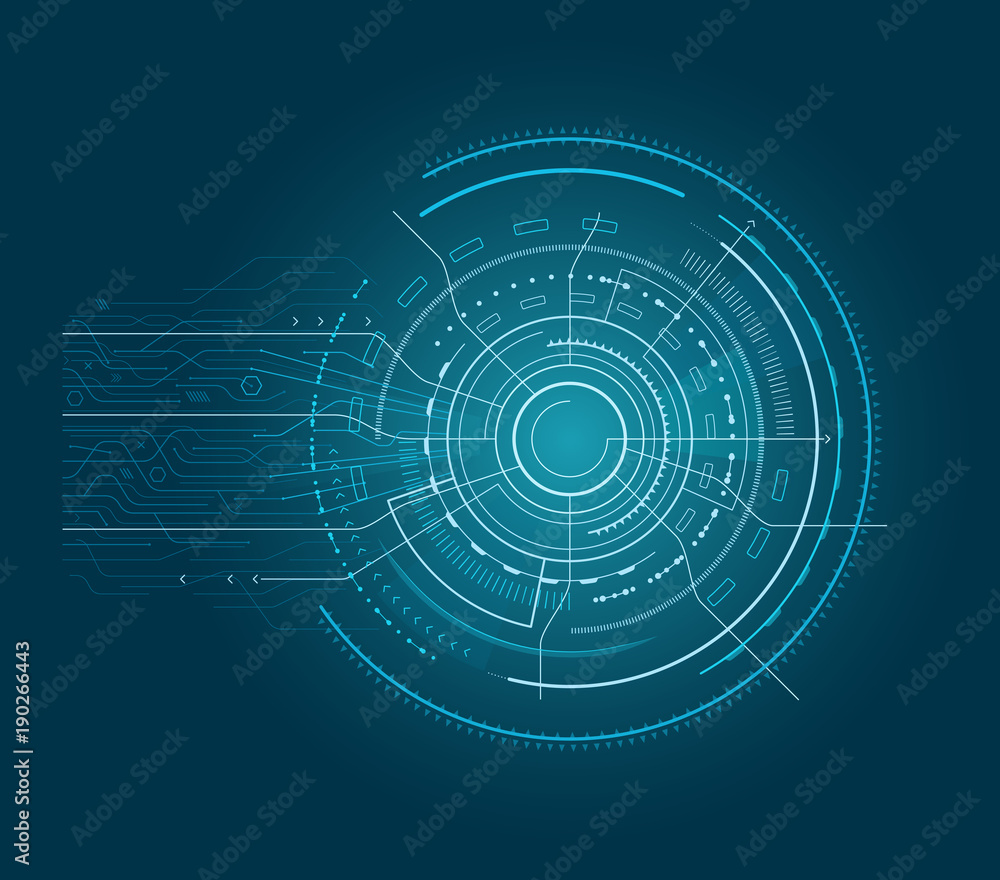 Interface with Arrows Blue Vector Illustration Interface with Arrows Blue Vector Illustration