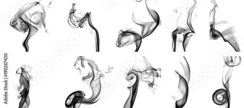 bundles of smoke on white background