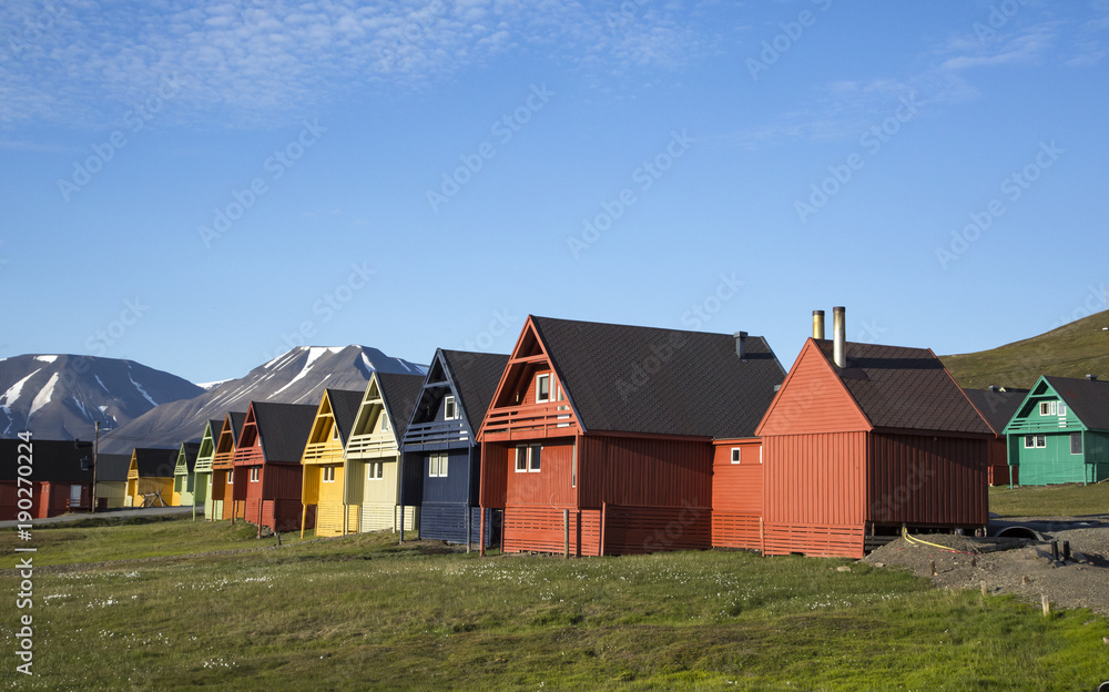 colorful houses of Longyearbyen 