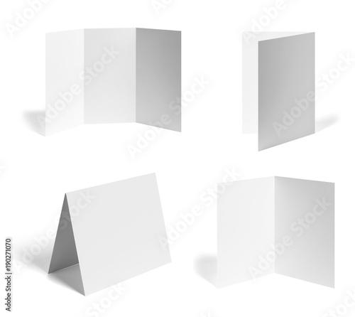 folded leaflet white blank paper template book desktop calendar © Lumos sp