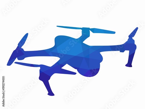 illustration of a drone flying, vector draw