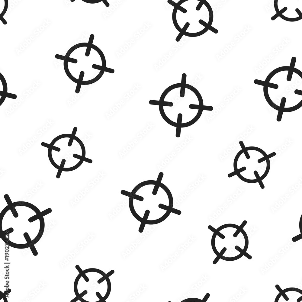 Fototapeta premium Target aim seamless pattern background. Business concept vector illustration. Darts game symbol pattern.