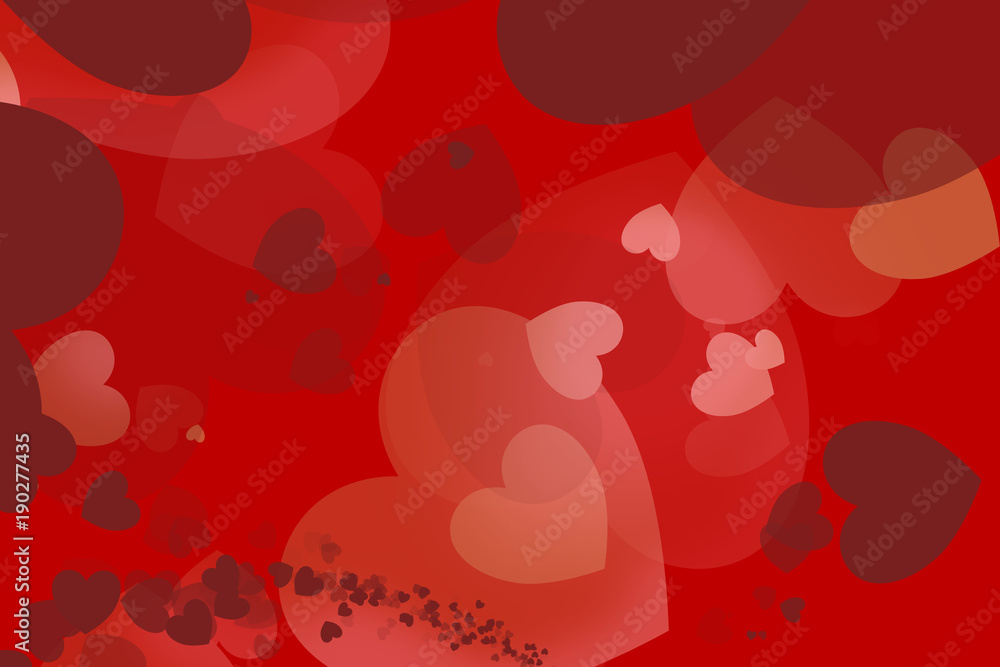 Red and pink valentines day love heart shapes on a romantic red background. Red and pink valentines day love heart shapes on a romantic red background.