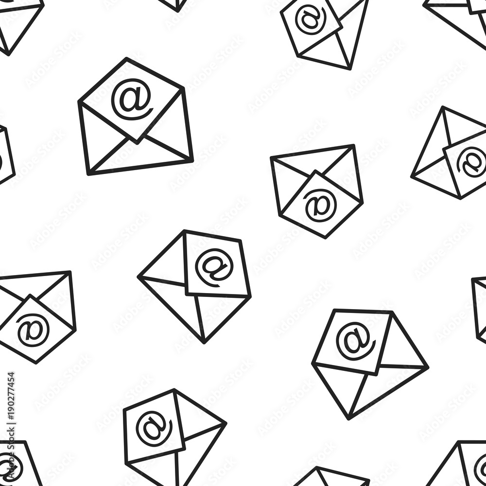 Mail envelope seamless pattern background. Business concept vector illustration. Email symbol pattern. Mail envelope seamless pattern background. Business concept vector illustration. Email symbol pattern.