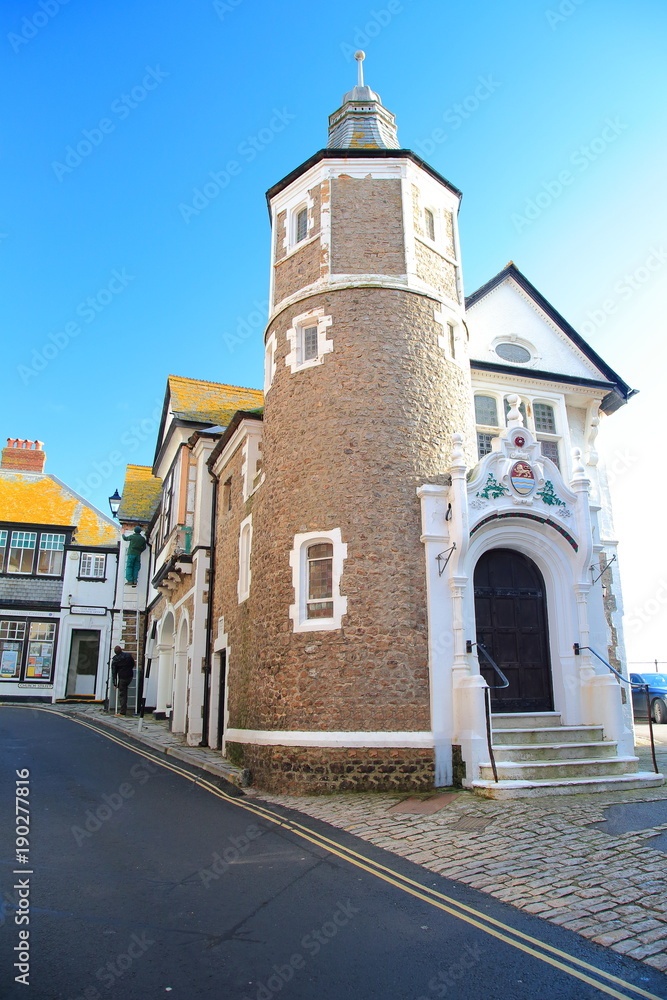 The Guildhall in coastal town of Lyme Regis in Dorset