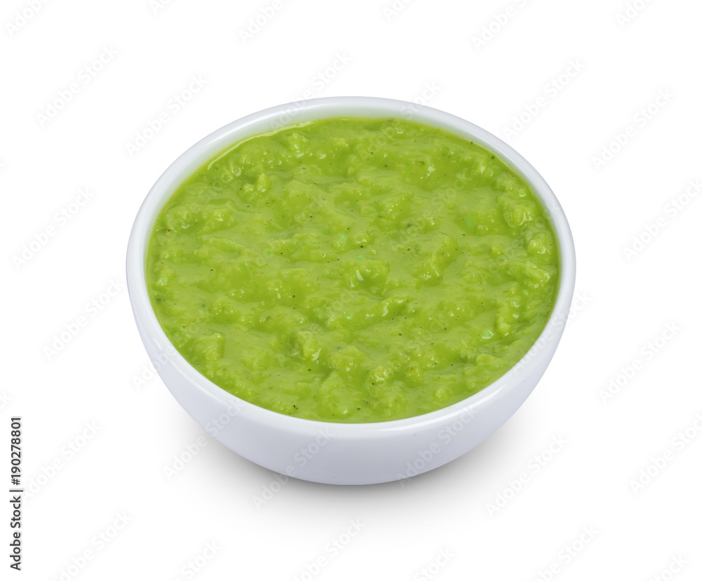Wasabi sauce isolated on white background Wasabi sauce isolated on white background