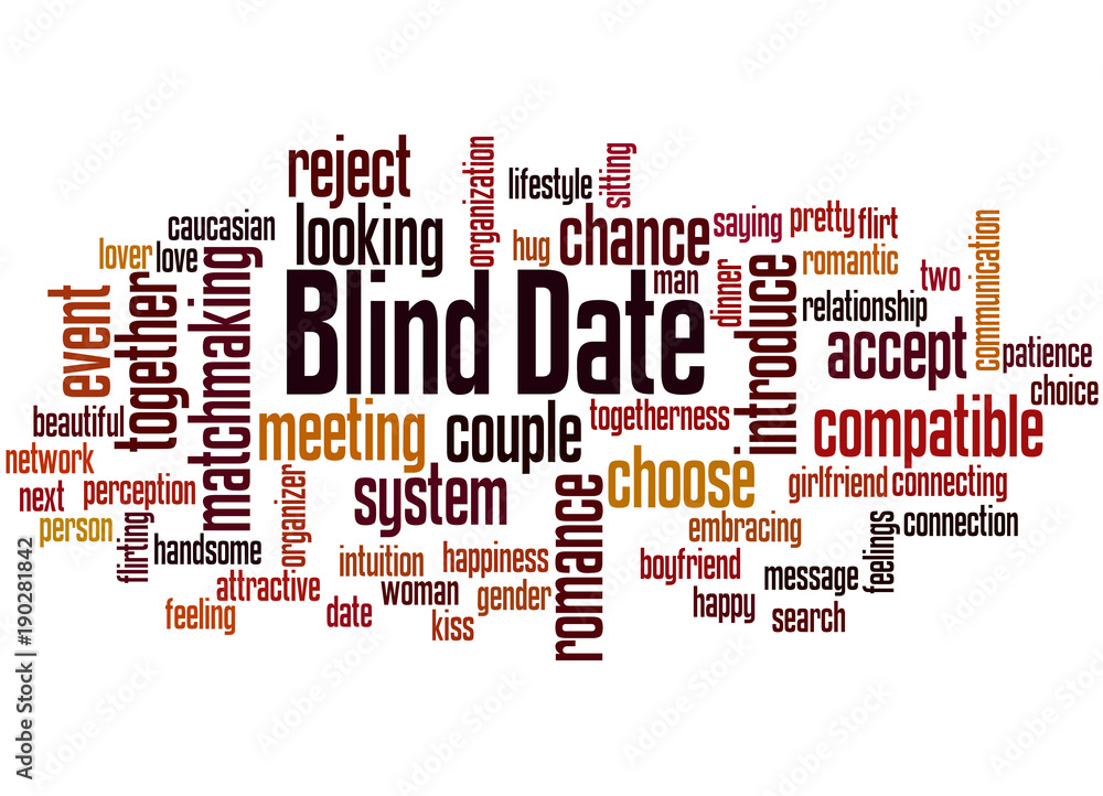 Fototapeta premium Blind date word cloud concept 2