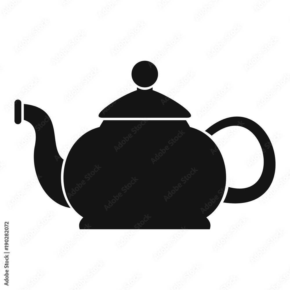 Obraz premium Closed teapot icon. Simple illustration of closed teapot vector icon for web