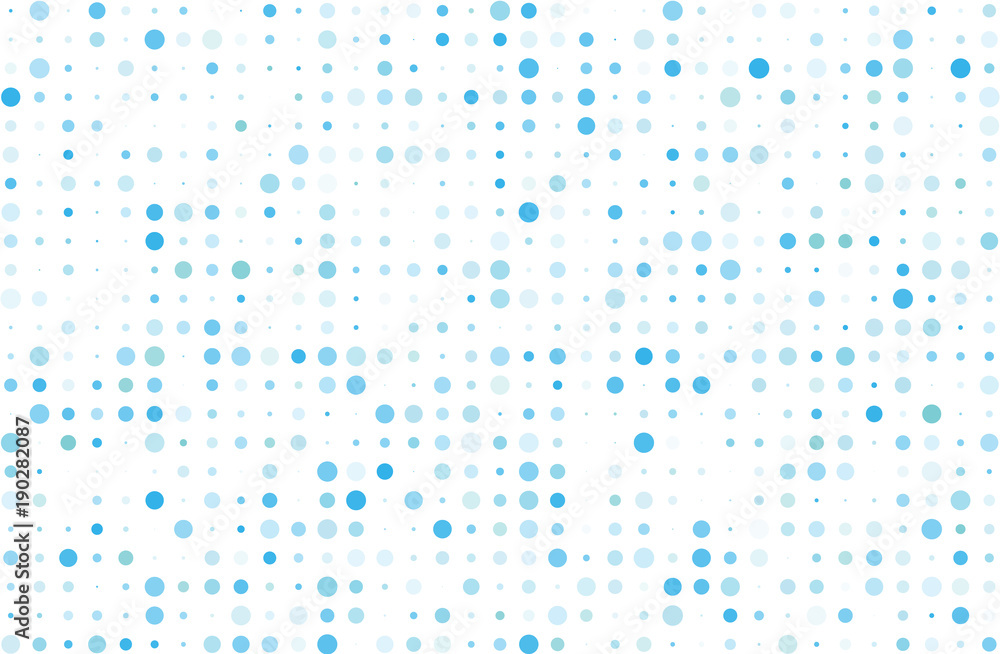 Dotted background with circles, dots, point different size, scale. Halftone pattern. Blue color Dotted background with circles, dots, point different size, scale. Halftone pattern. Blue color