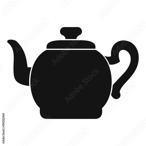 Teapot with cap icon. Simple illustration of teapot with cap vector icon for web