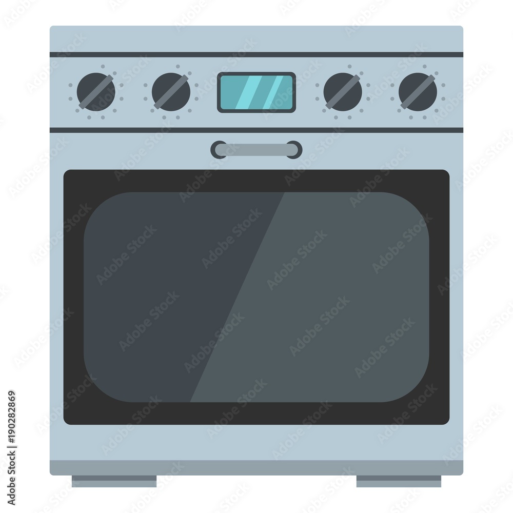 Domestic gas oven icon. Cartoon illustration of domestic gas oven vector  icon for web Stock Vector | Adobe Stock