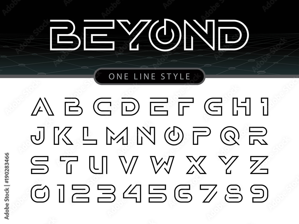 Vector of stylized rounded font and alphabet Vector of stylized rounded font and alphabet