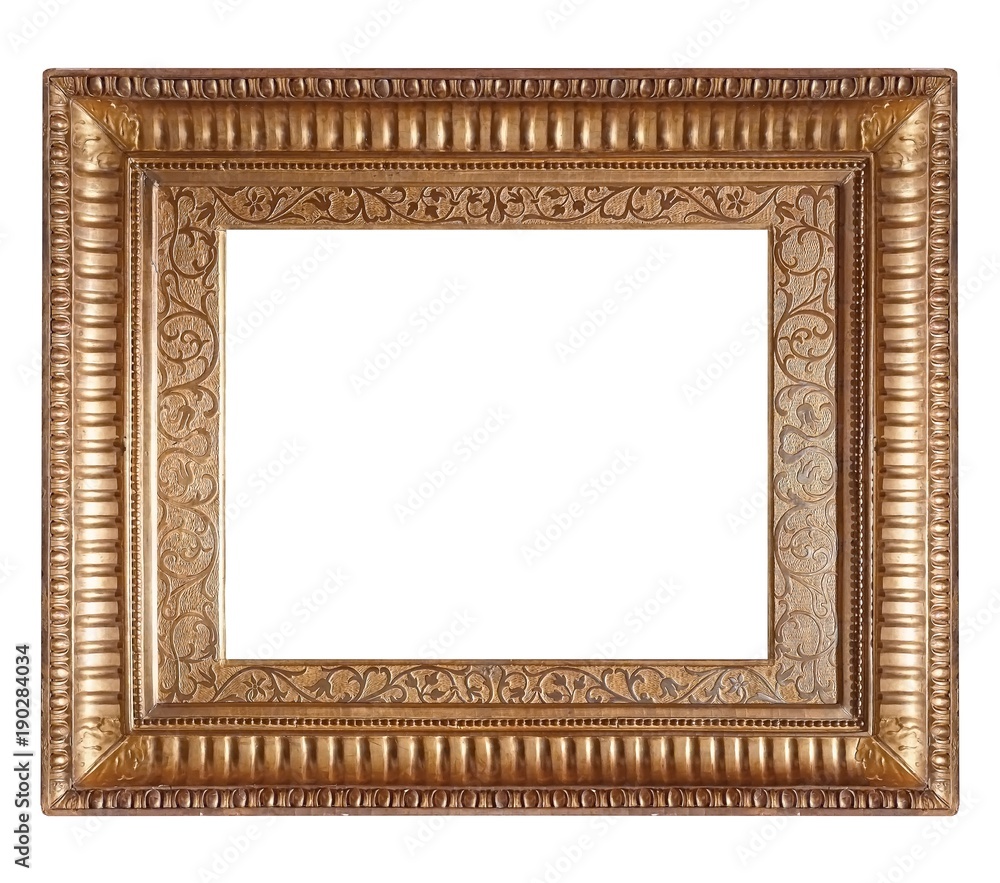 Golden frame for paintings, mirrors or photos