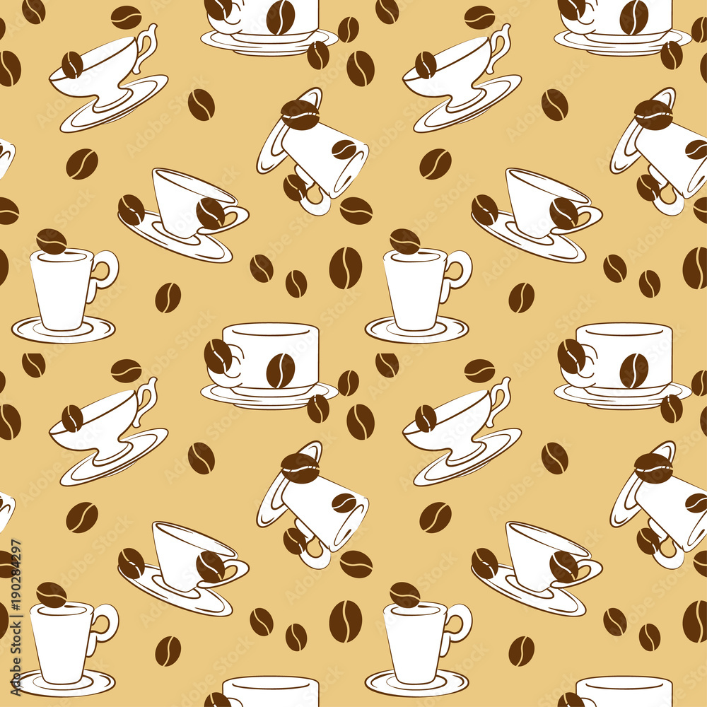 Coffee pattern collection. Vector illustration. Coffee pattern collection. Vector illustration.