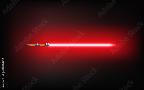 Light saber sword fight. Vector illustration.
