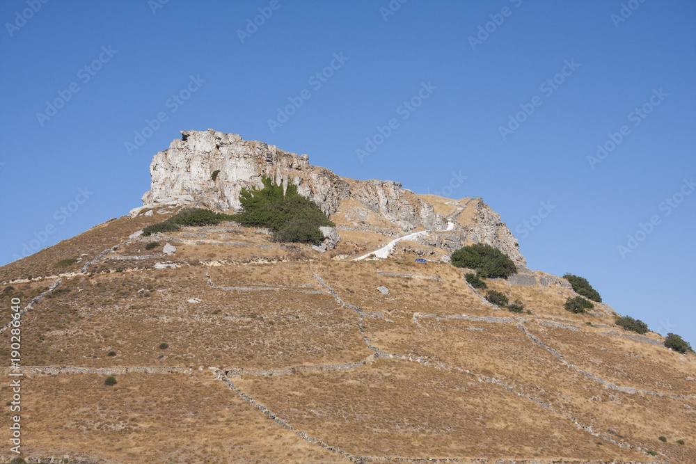 Ancient fortress Greece Andros 