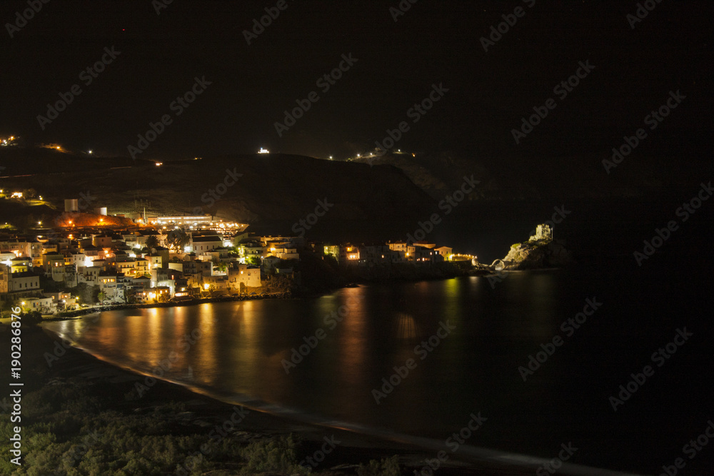 Night view of an Island Andros