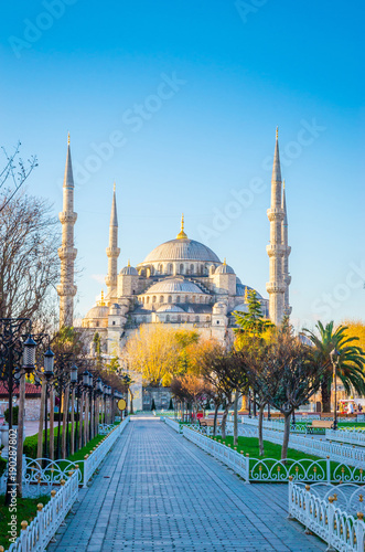 Photography The Blue Mosque, (Sultanahmet Camii), Istanbul, Turkey.