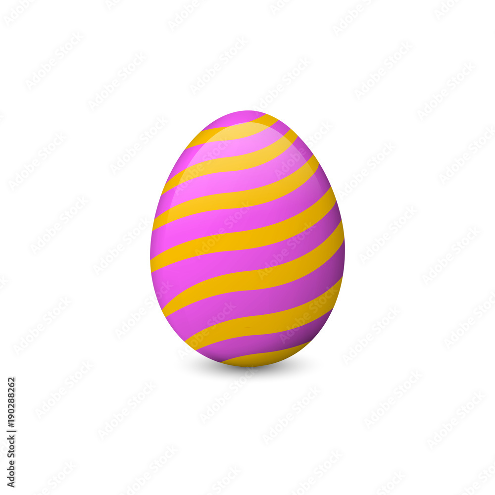 Painted Easter egg isolated on the white background. Vector illustration. Easter object or symbol. Painted Easter egg isolated on the white background. Vector illustration. Easter object or symbol.