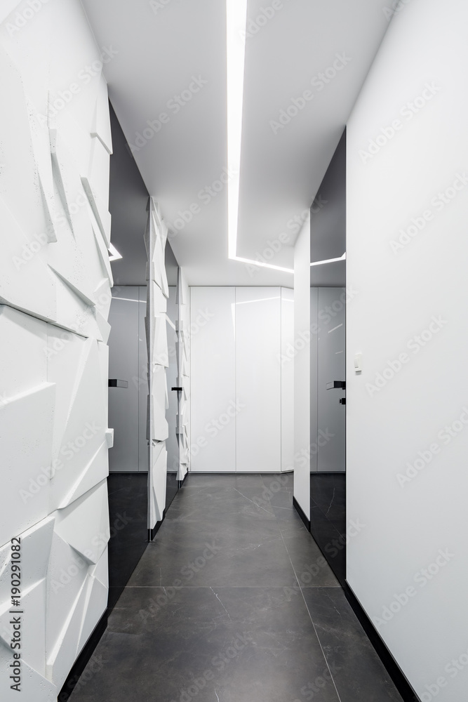 Black and white corridor Black and white corridor