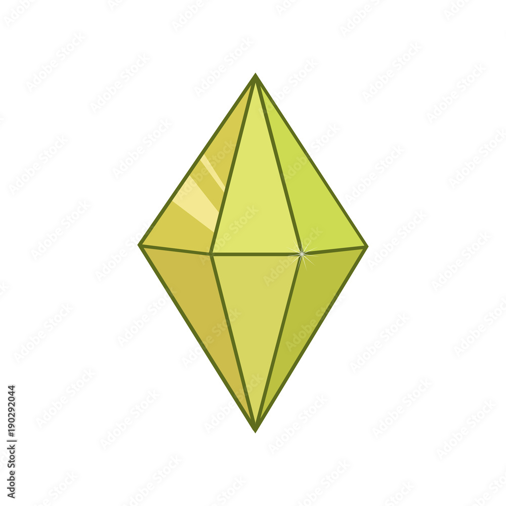 Green gemstone icons. Vector illustration Green gemstone icons. Vector illustration