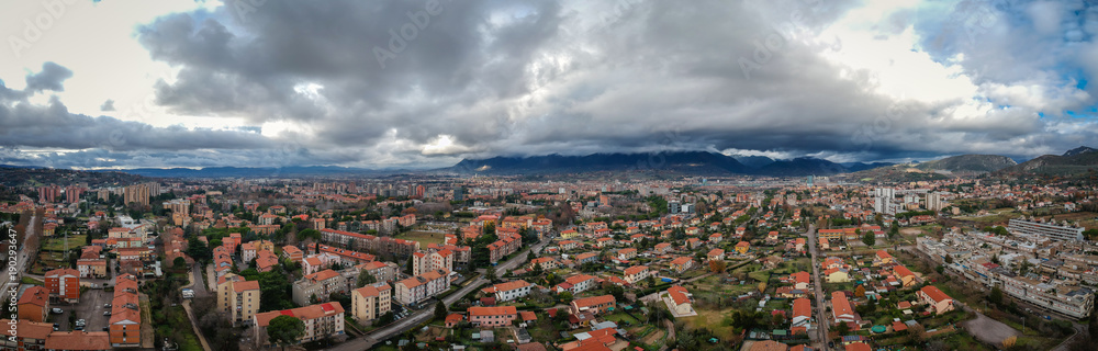 Stormy sky over the town. Terni, Umbria, Italy
