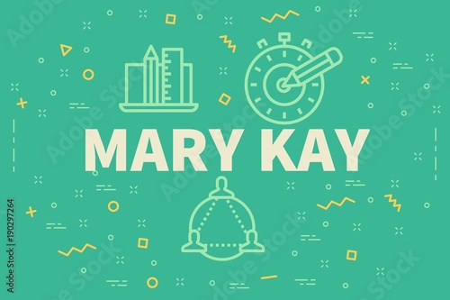 Conceptual business illustration with the words mary kay photo