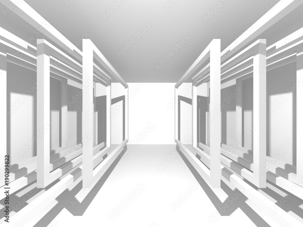 Naklejka premium Abstract Modern White Architecture Background