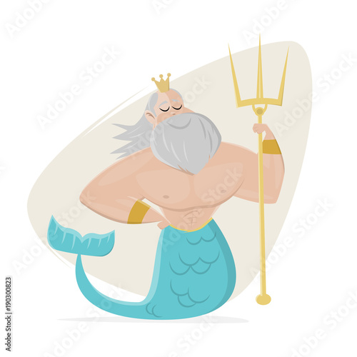 poseidon clipart neptune cartoon