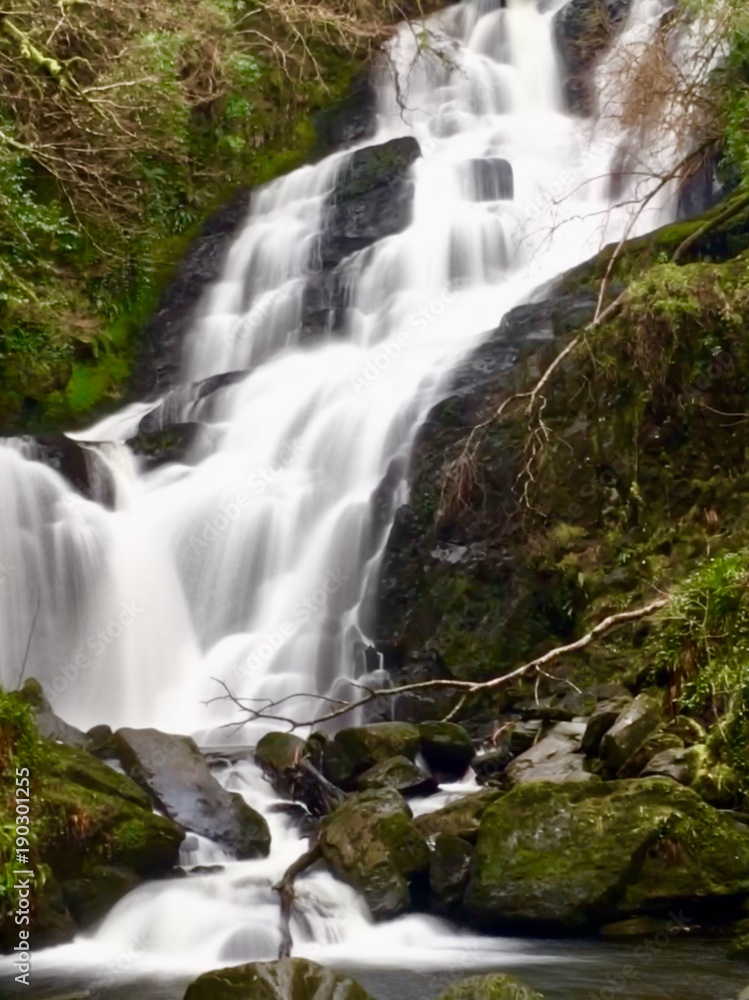 Fototapeta premium Torc waterfall long exposure, Killarney, Kerry, Ireland