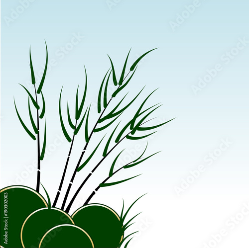 Vector bamboo background
