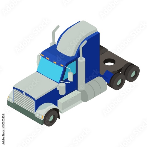 Truck body icon, isometric style
