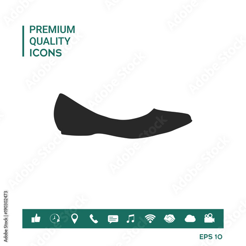 Ballerina flats - women shoe, the silhouette