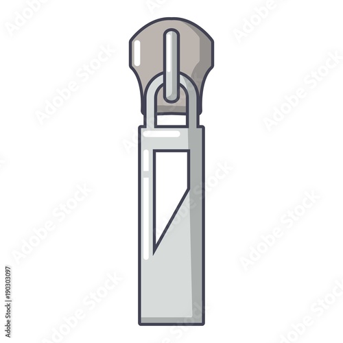 Big zip icon, cartoon style