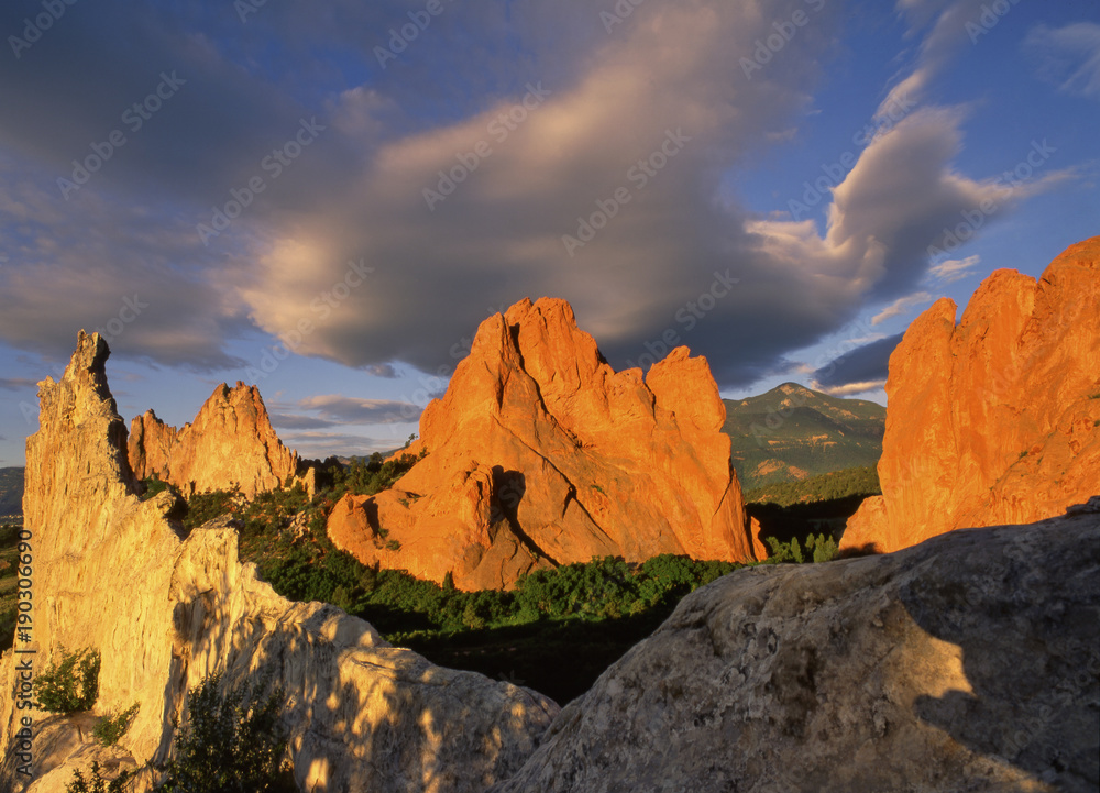 Garden of the Gods with Beautiful Clouds