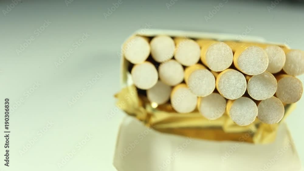 a pack of cigarettes close up rotate clockwise a pack of cigarettes close up rotate clockwise