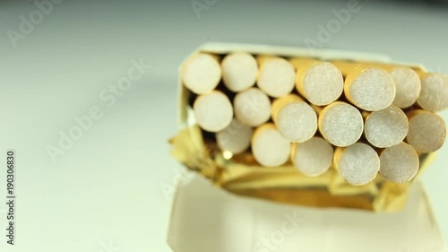 a pack of cigarettes close up rotate clockwise