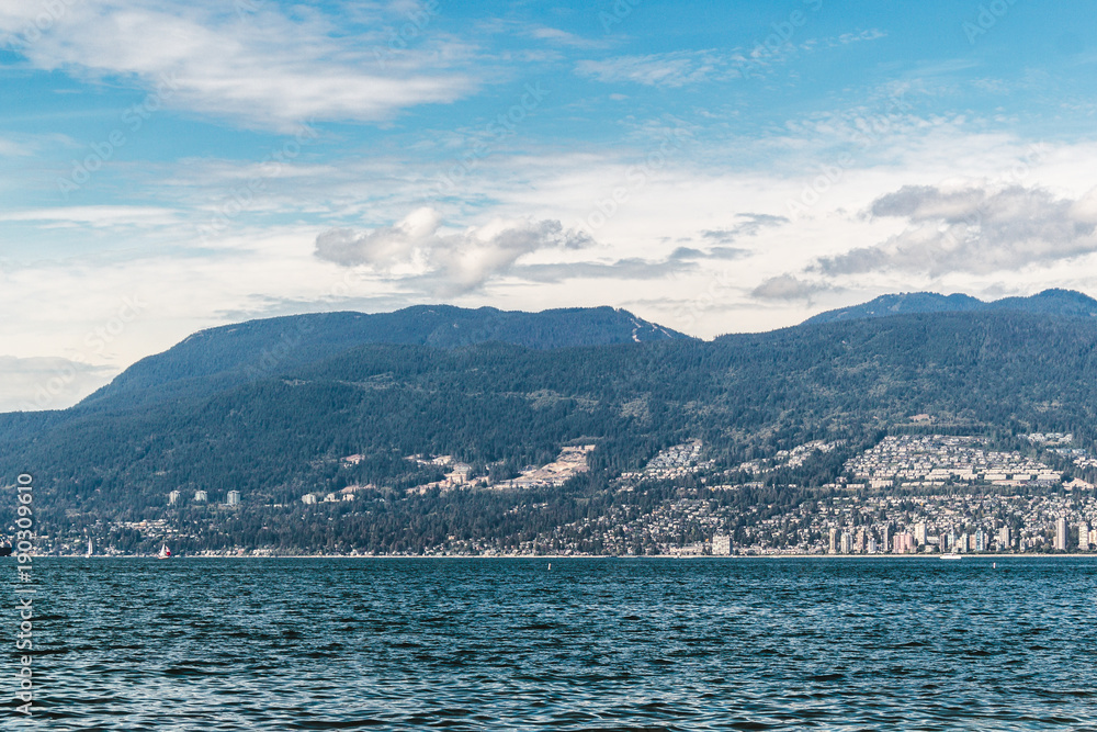Vancouver Mountains view from Kitsilano, BC, Canada