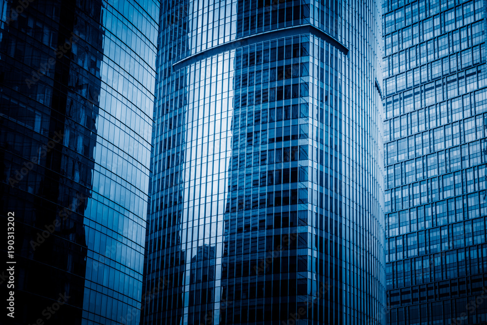 detail shot of modern business buildings in city detail shot of modern business buildings in city