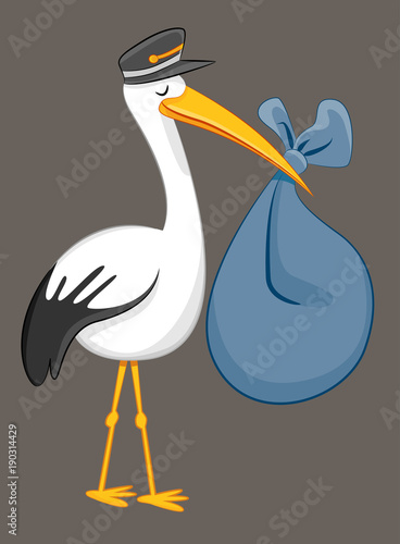 Stork Delivering Baby Bundle