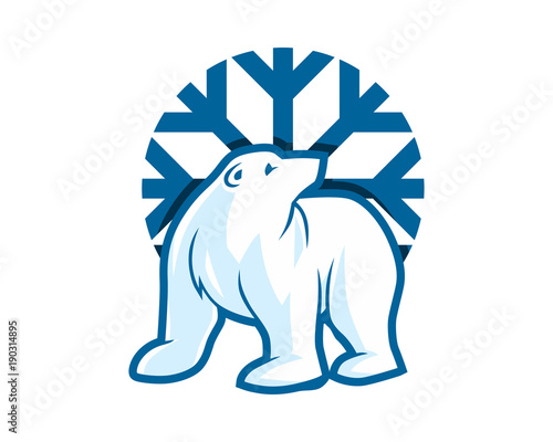 winter bear grizzly polar beast animal fauna image vector icon logo silhouette