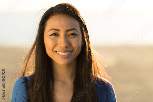 Young Asian woman smile face