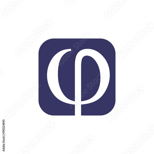 psi letter greek symbol logo vector