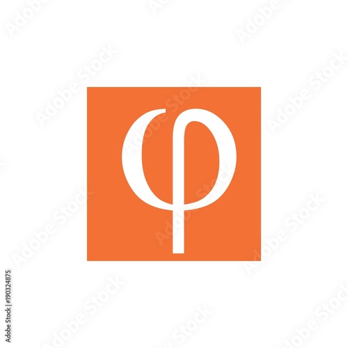 psi letter greek symbol logo vector