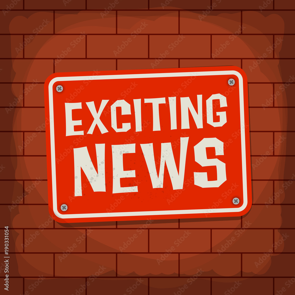 Fototapeta premium Exciting News Poster or Banner