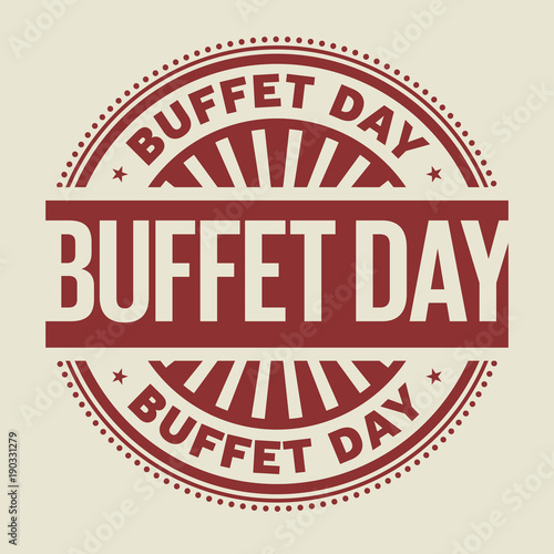 Buffet Day rubber stamp