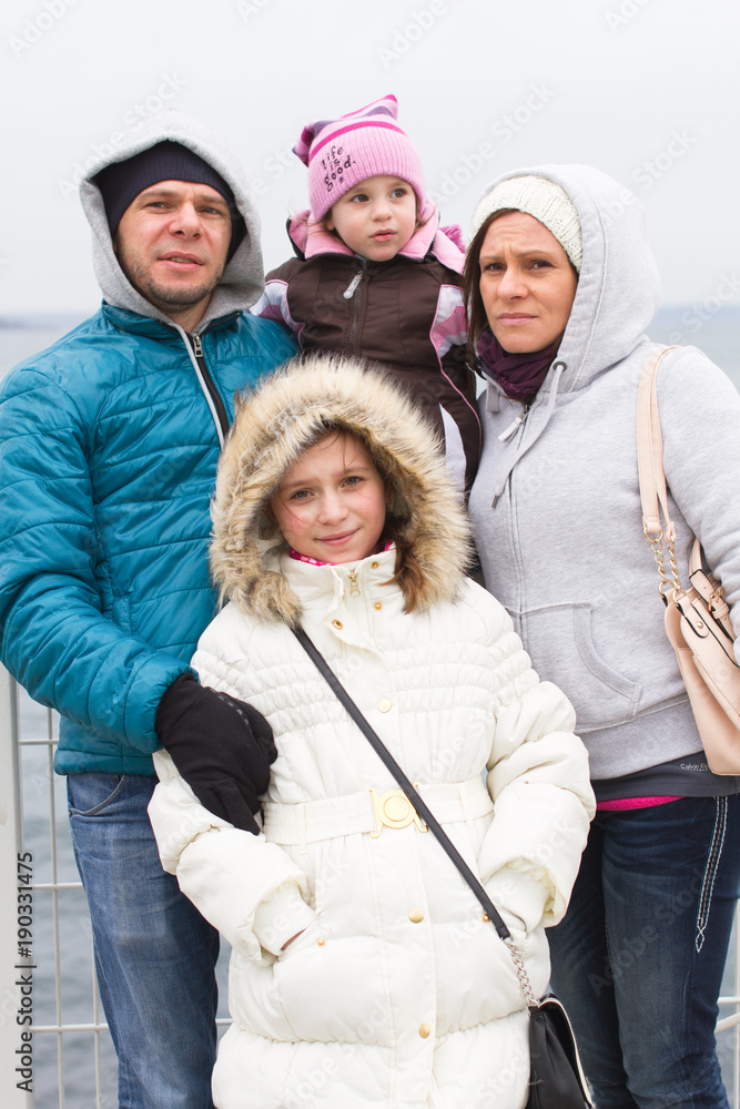 Obraz premium Happy Family at Seattle USA 