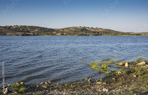 Views of the Pedrezuela Reservoir, in the province of Madrid, Spain